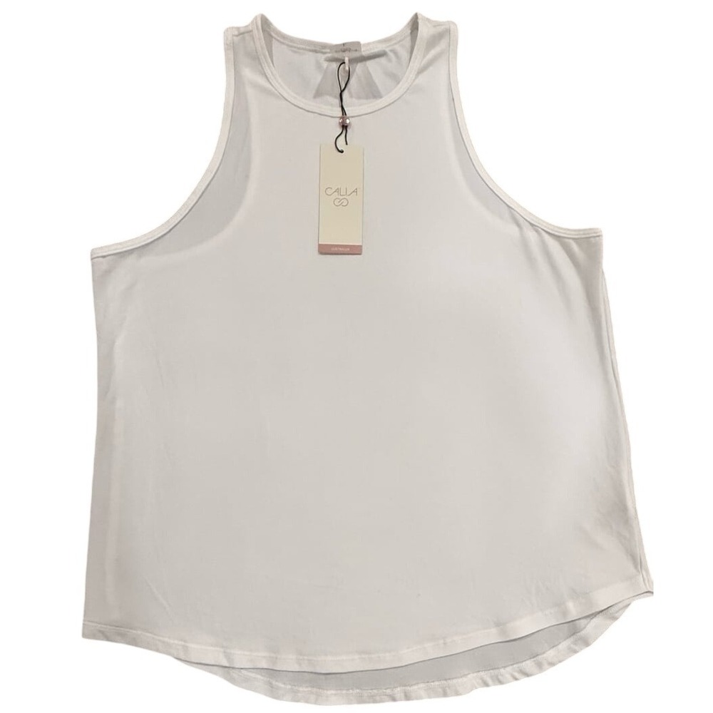 CALIA White Sleeveless Tank Top Womens Large Athletic